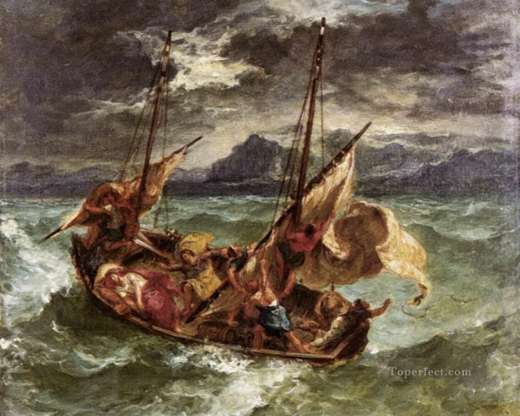 Christ on the Lake of Gennezaret Romantic Eugene Delacroix Oil Paintings
